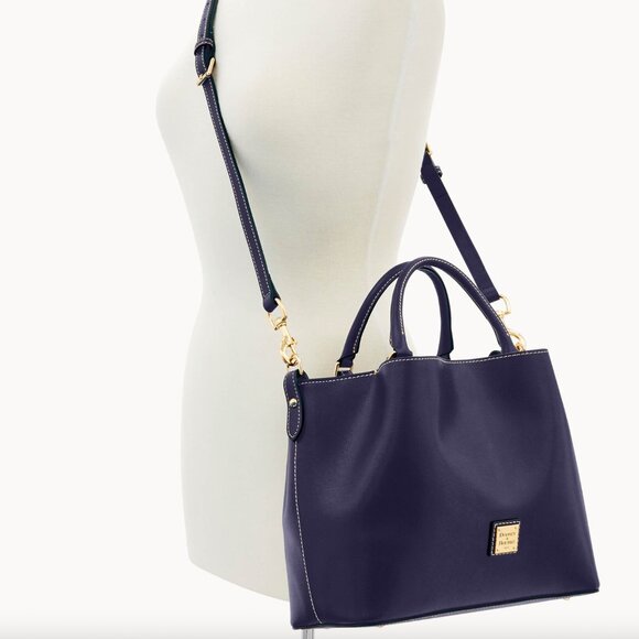 Dooney & Bourke Saffiano Brenna Satchel - Picture 1 of 15